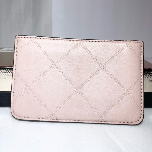 Tory Burch Soft Pink Card Holder with Gold Accents - Picture 2 of 3